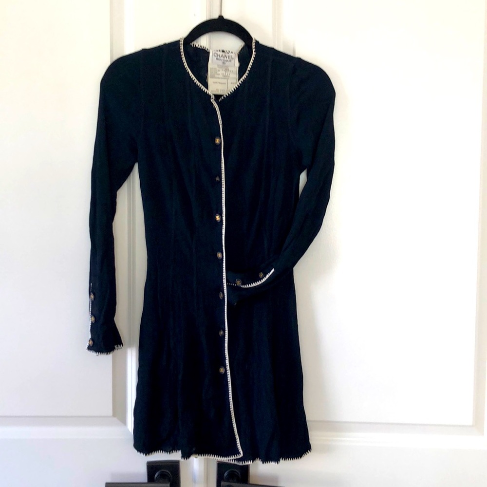 New Chanel a line buttoned mini dress